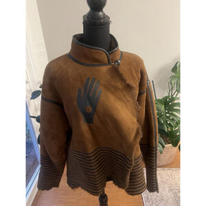 Vintage Southwestern-Inspired Butter Soft Suede & Shearling Jacket
